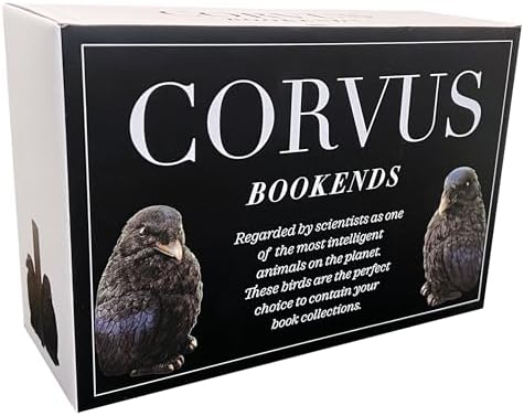 Streamline Imagined Raven Bookends Decor for Home - Image 2
