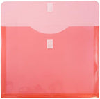 JAM PAPER Plastic Expansion Envelopes with Hook & Loop Closure - Letter Booklet - 9 3/4 x 13 with 1 Inch Expansion - Red - 12/Pack - Image 2