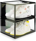 Crep Protect Shoe Storage Box - Ultimate Sneaker Crates 2.0, Shoe Organizer, Stackable Shoe Crates (2 Crates Per Pack) by CrepProtect