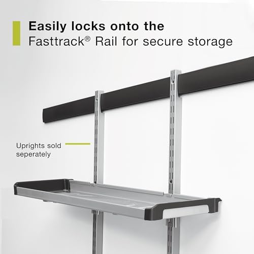 Rubbermaid FastTrack Rail Large Shelf Organization System, Holds up to 50 Pounds, Ideal for Cleaning Products/Garden Supplies/Laundry Products - Image 4