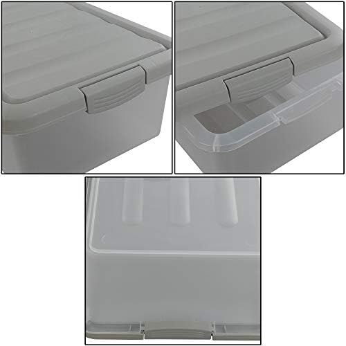 14 Quart Plastic Storage Box, Clear Storage Bin with Lid, 2 Packs - Image 4