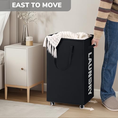 Goodpick 75L Roling Dirty Clothes Hamper with Removable Wash Bag for Dorm - Image 5