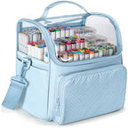 Rexmica Large Marker Organizer Case Storage Bag for 180 Marker Pens, Blue by Rexmica