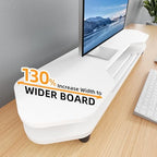 AFOOYO 2 Tier Dual Monitor Stand Riser,Wider Board Computer Monitor Stand for 2 Monitors,Slot For Phone/Tablet Office Desktop Organizer for Laptop,PC,Computer,Printer,White - Image 3