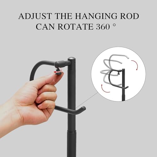 Hand Towel Holder Stand for Bathroom Countertop, Standing Towel Rack with Non-Slip Base, Stainless Steel Adjustable Towel Bar 16.5-26 Inch for Kitchen Vanity (Matte Black) - Image 3