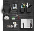 Pegboard Wall Organizer Kit, Modular Storage System, Black by Zestify