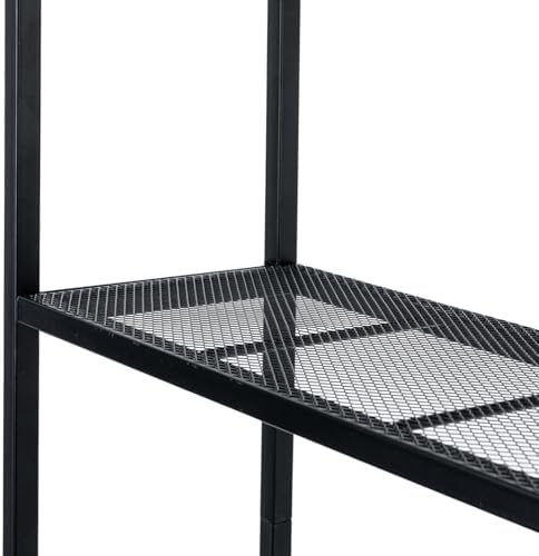 MyGift 3 Tier Over The Toilet Storage, Freestanding Bathroom Organizer Shelf, Above Toilet Rack with Removable Magazine Holder Basket, Black Metal Cabinet for Laundry Space Saver, 26.4x7.8x63.6 Inch - Image 6