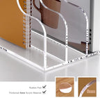 SANRUI Acrylic Desk Organizers, Clear Magazine File Holder, 5 Vertical Compartments A4 Folder Binder Holders Sorter, Office Desktop Workspace Organization Storage Rack for Office Home School - Image 6