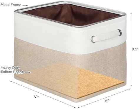 Fabric Storage Bins, 12x10x9.5 Inch Storage Cubes Baskets, 3 Pack - Image 2
