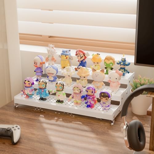 Expandable 3-Tier Metal Spice Rack, Heavy Duty Kitchen Step Shelf Organizer for Cabinet, Pantry & Countertop, Non-Slip Storage for Spices, Perfumes & Collectible Figures(WHITE,1PACK) - Image 6