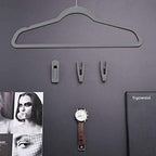 Velvet Hangers Clips, Pants Hangers Velvet Clips(60pc, Grey) - Image 5