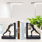 LIFFY Man Decorative Book Ends,7" Resin Non Skid Bookends for Heavy Books,Bookends for Shelves Decorative,Creative Shelf Decorations to Hold Books for Bookshelf,Home,Office,Study - Image 4