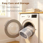 OIASKET 108L Cotton Rope Storage Basket for Living Room and Bedroom 25"x16"x16" Woven Laundry Basket, Heavy Duty Bin for Blankets, Pillows & Toys, Pet-Safe & Scratch-Free, Grey and White - Image 7