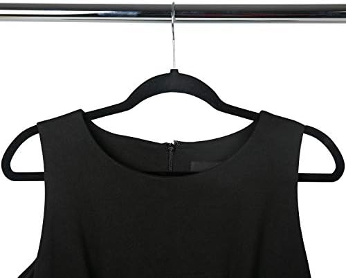 Simplify 10 Super Slim Velvet Huggable Hangers in Black - Image 4
