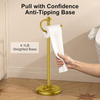 FORIOUS Toilet Paper Holder Stand, Vintage Freestanding Tissue Roll Holder - Image 3