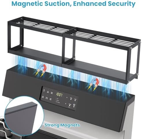 OTraki 2 Tier Strong Magnetic Oven Shelf 30 Inch Length Spice Rack - Image 2