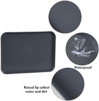 6 Packs Extra Large Plastic Trays, Rectangular Trays, Grey - Image 3
