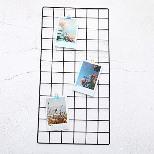 PATIKIL Wire Grid Panel Wall Grid Decorative Panels 24"x12" Black 2Pcs - Image 4