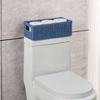 Vagusicc Wicker Storage Basket, Paper Rope Wicker Baskets with Handles, Toilet Paper Basket for Toilet Tank Top, Small Wicke Baskets for Organizing Shelves, 2-Pack, Blue - Image 3
