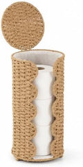 Coeusy Wicker Toilet Paper Holder Stand,Freestanding Bathroom Organizer by WEAVECOMFORTINTOEVERYCORNER