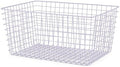 Whitmor 4 Pack Lavender Wire Storage Baskets for Organizing Office, Metal Storage for Pantry, Kitchen Bins & Freezer by Whitmor