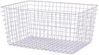 Whitmor 4 Pack Lavender Wire Storage Baskets for Organizing Office, Metal Storage for Pantry, Kitchen Bins & Freezer by Whitmor