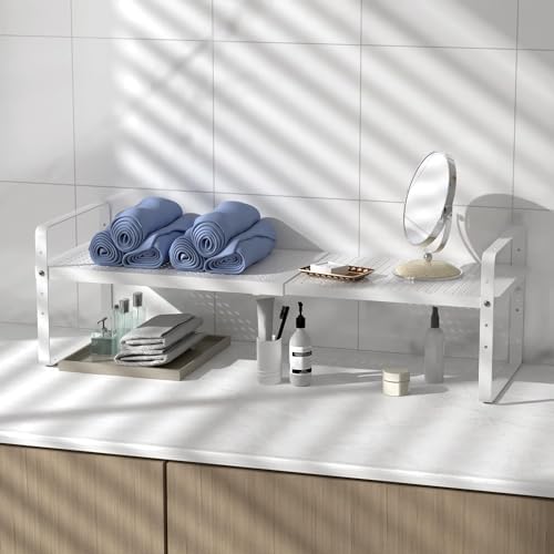 Expandable Kitchen Cabinet Shelf Organizer Rack, 16.5"-27" L x 10.2"W - Image 5