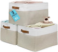 OrganiHaus 16x12.5in Storage Baskets, 3 Pack - Fabric Bins for Shelves by OrganiHaus