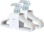3 Sprouts Velvet Baby Hangers, Non Slip Slim, Cream/Gray/Hazelnut, 30 Pack by 3Sprouts