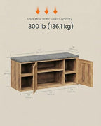 SONGMICS Home Shoe Storage Bench, Snapsemble Superfast Assembly - Image 2