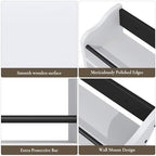 Spice Rack Wall Mount, Wood Spice Rack for Countertop, White - Image 4