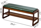 SOBIBO Solid Wood Shoe Rack Bench with Flip-Top Storage, Green, 39.4" - Image 3