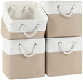 Patvingot 11-Inch Fabric Cube Storage Bins with Handles,4 Pack,Foldable by Patvingot