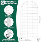 Aseem Metal Grid Wall Panels Display Stand Black Movable 2.6x5.8FT, 1PCS - Image 2