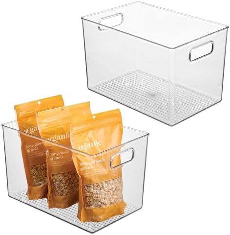 iDesign Storage Bins with Handles, Set of 2, Clear by iDesign