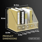 DALTACK 5-Slot Magazine File Holder, Metal Binder Holder, Gold - Image 6