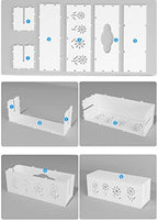 Large Cable Management Box, Cord Organizer Box with Lid for TV Wires, Computer, Router, USB Hub and Under Desk Power Strip 14.17 x 4.72x 5.31 inch - Image 6