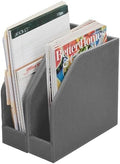MobileVision Executive Grey Cloth Fabric Vertical File Holders - 2 Piece Combo by MobileVision