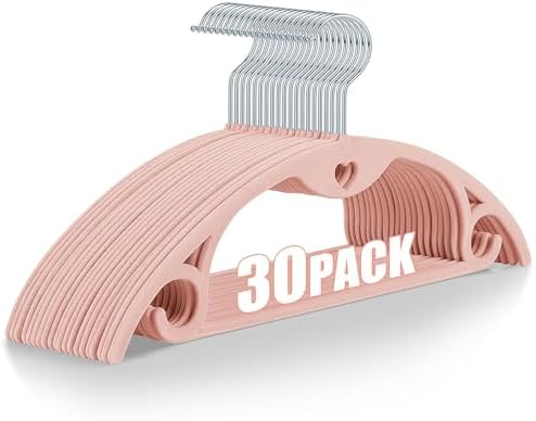 Velvet Hangers Felt Clothes Hangers 30 Pack by IEOKE