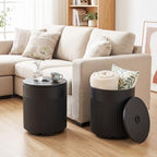 Tangkula 3-in-1 Umbrella Side Table (Black) - Image 4