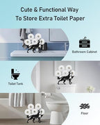 Wolf Toilet Paper Holder Stand, Decorative Toilet Paper Storage - Image 5