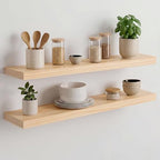 Homeforia 30 Inch Floating Shelves, High-End Solid Pine Wood, Set of 3 by Homeforia