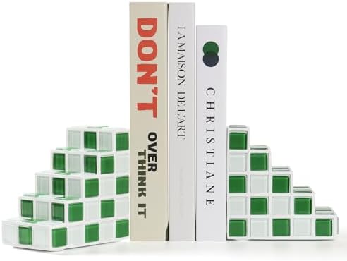 Decorative Bookends for Shelves Stair Book Ends for Heavy Books by Cevostirva