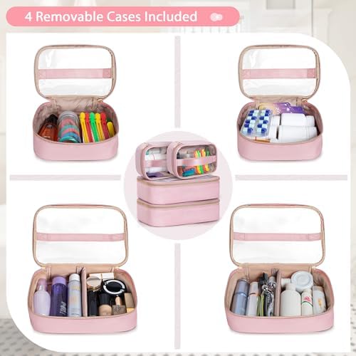Extra Large Toiletry Bag for Women, Travel Makeup Organizer, Black - Image 2
