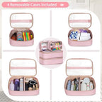 Extra Large Toiletry Bag for Women, Travel Makeup Organizer, Black - Image 2