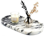 Oval Marble Tray 10"x5" Natural Stone Vanity Organizer Jewelry by SoilmountPureLeafEssence