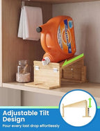 NiHome Laundry Detergent Dispenser, Adjustable Tilt Wood Stand, 2 Pack - Image 6