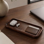 PRIMORE Premium Walnut Decorative Tray - 11.8"x4.7"x0.8" Slim Wood Organizer for Coffee Table, Vanity & Entryway, Hand-Polished Solid Walnut, Durable & Warp-Resistant, Elegant Gift for Home & Office - Image 5