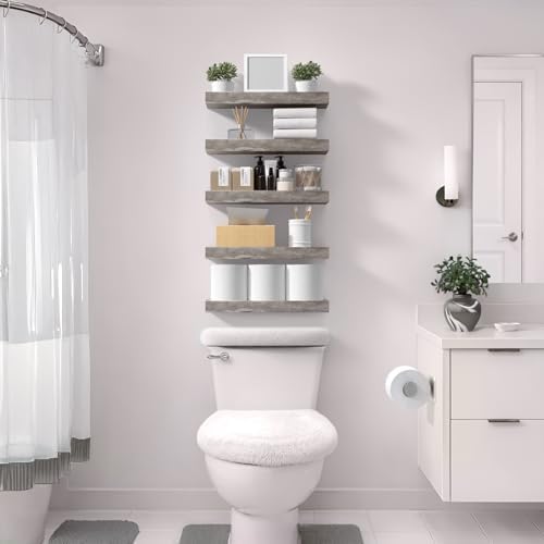 Sorbus 16 Inch Floating Shelves for Wall (2 Pack, Grey) - Image 2