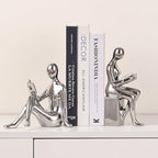 Ceramic Decorative Bookends, Book Ends for Shelves, Home Office Decor by Unknown